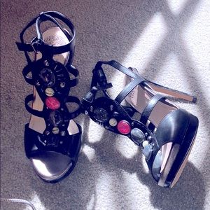 Vince Camuto “Chandon” stiletto sandals.